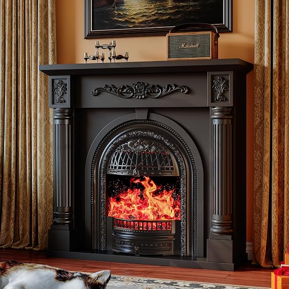 Roman Column Electric Fireplace