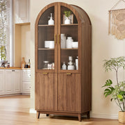 Arched Glass Door Cabinet