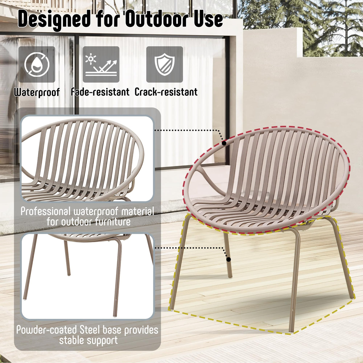 Grey Outdoor Bistro Set