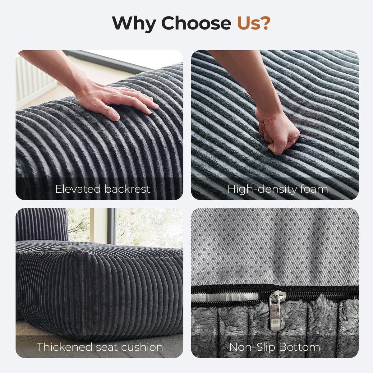 Corduroy Chaise Lounge Chair