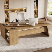 L-Shaped Executive Desk with Storage