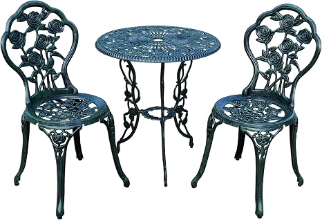 3-Piece Cast Aluminum Outdoor Bistro Set