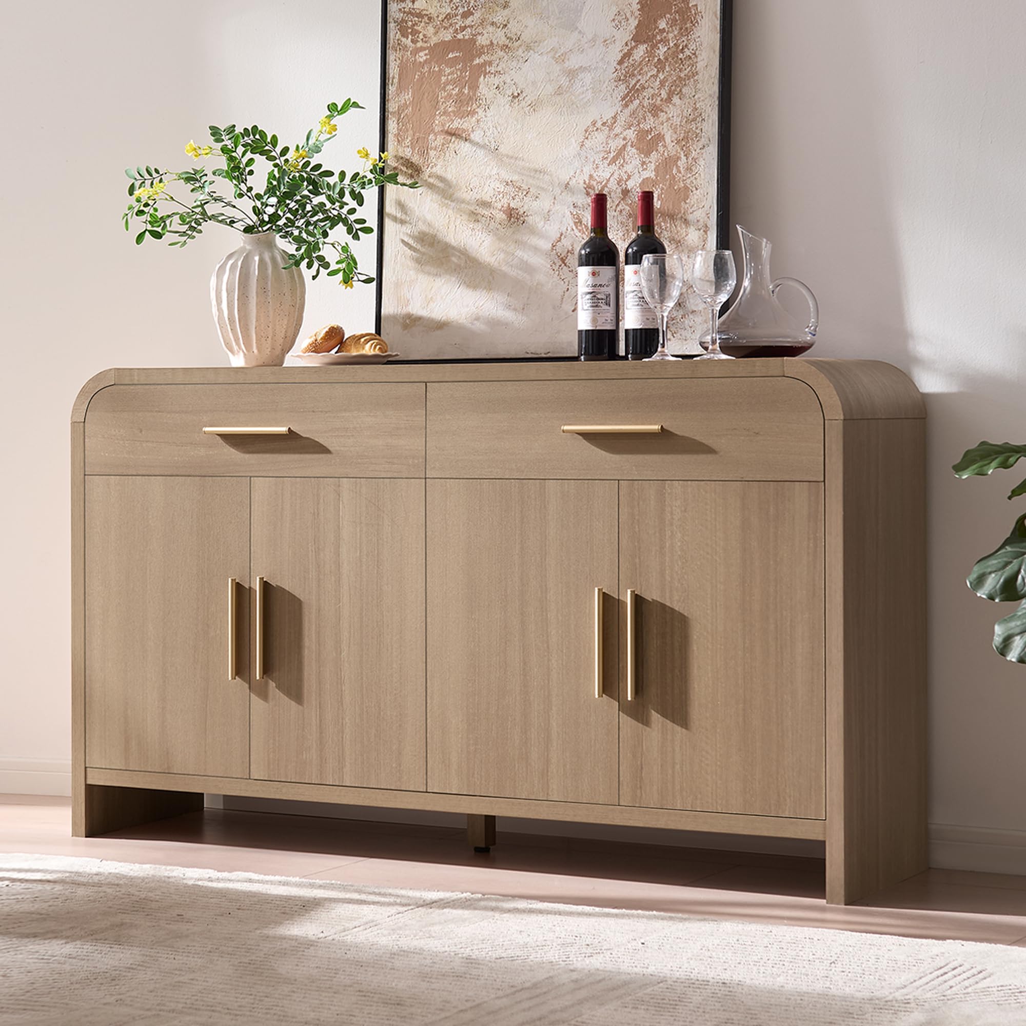 59" Sideboard Buffet Cabinet with Adjustable Shelves