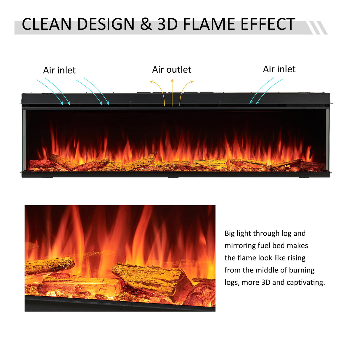 Smart Built-In Electric Fireplace