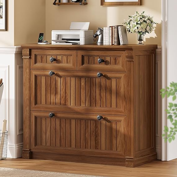 4-Drawer Filing Cabinet with Power Outlets
