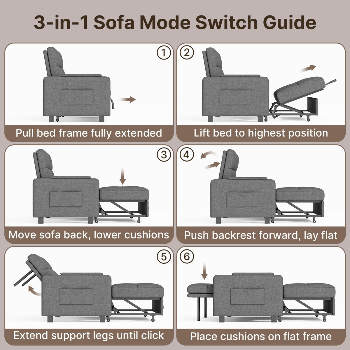 Convertible Loveseat Sofa Bed