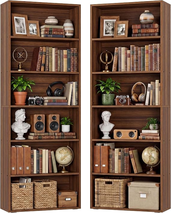 6-Tier Wood Bookcase