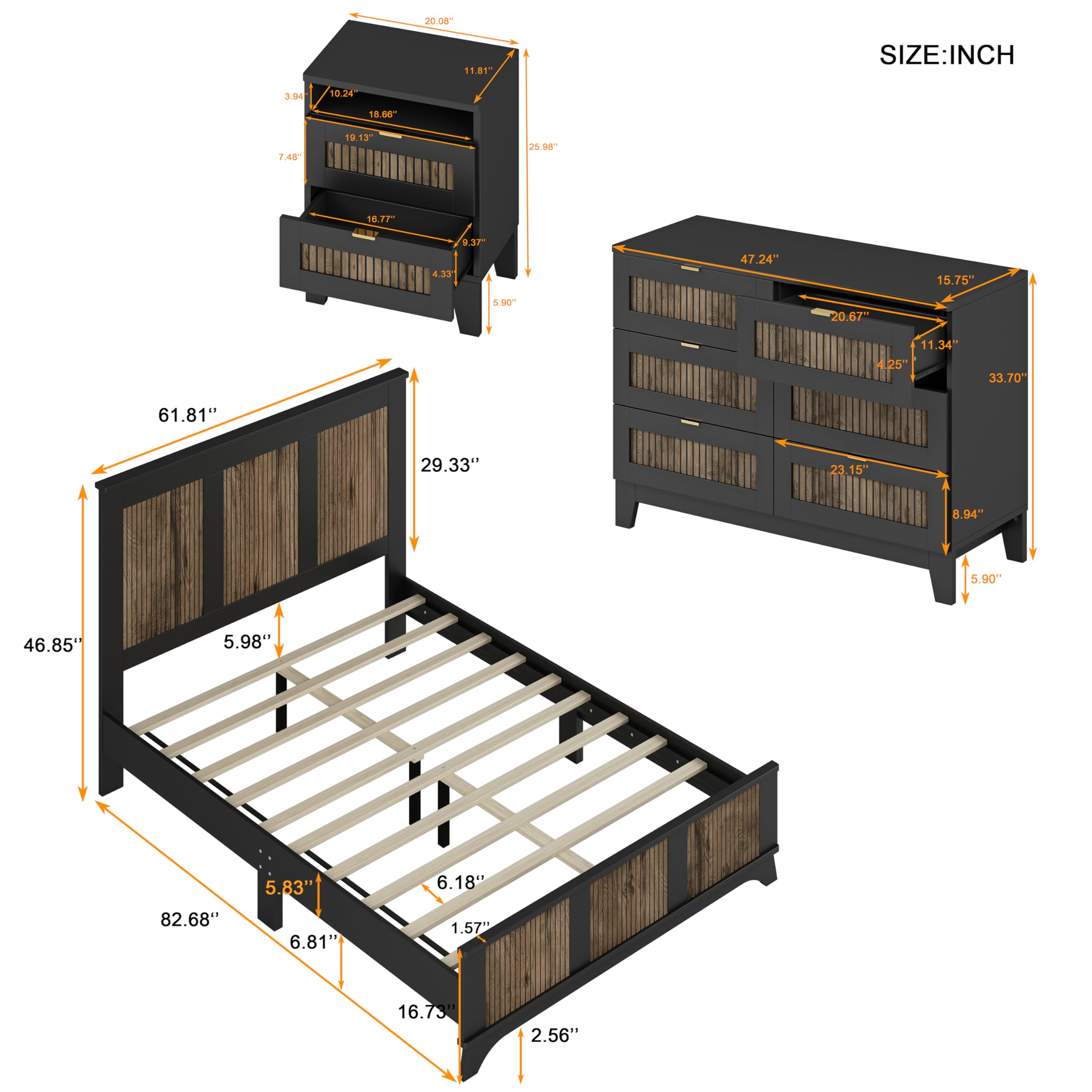 Farmhouse 4-Piece Queen Bedroom Set