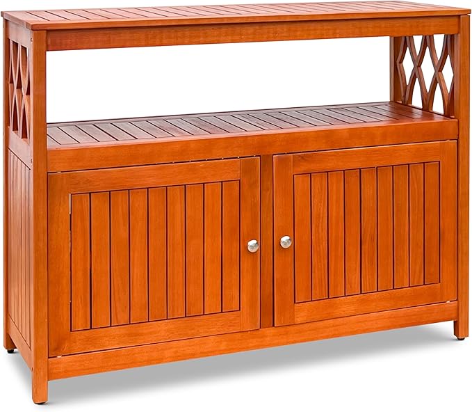 Eucalyptus Outdoor Sideboard Cabinet with Storage