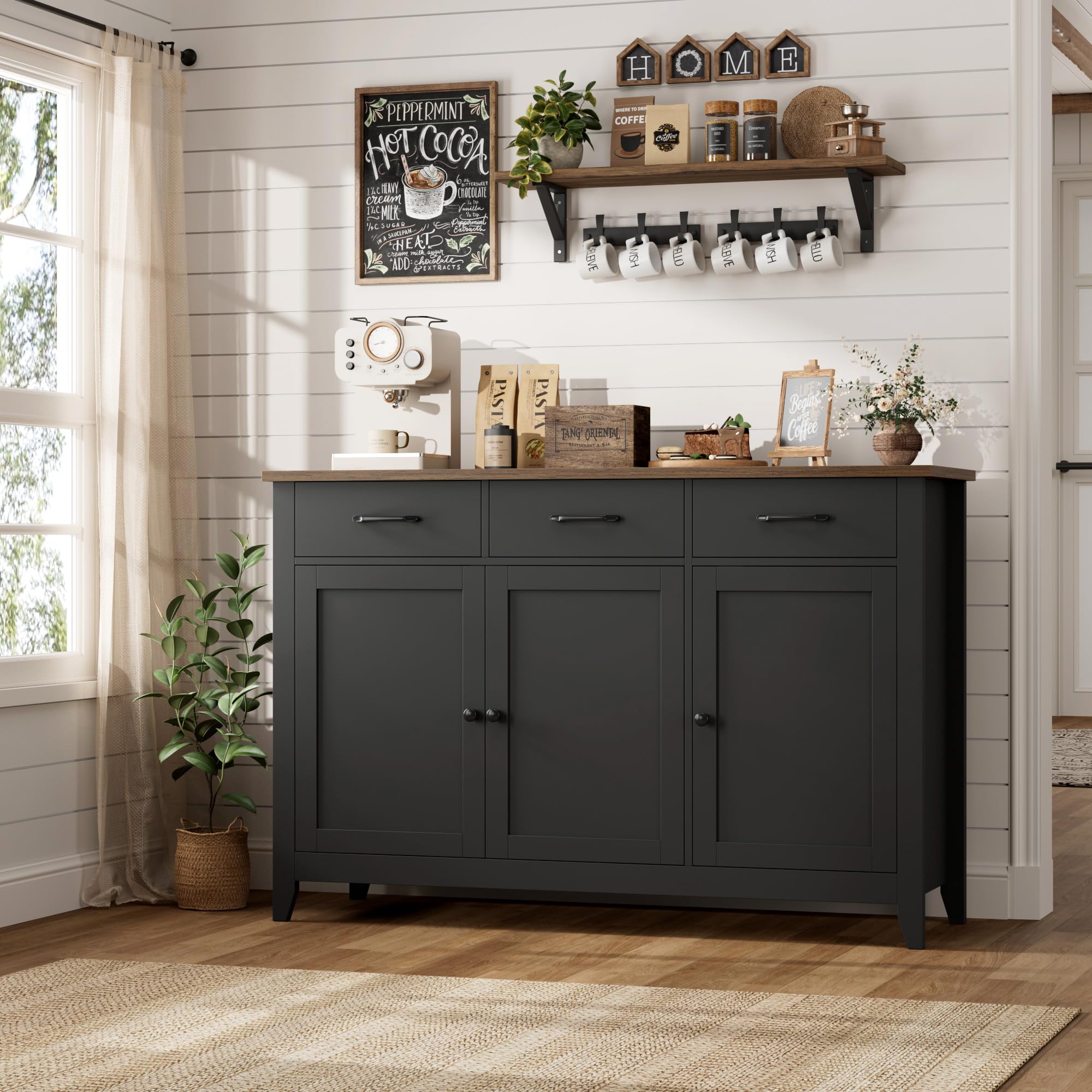 47" Buffet Cabinet with Storage & Drawers