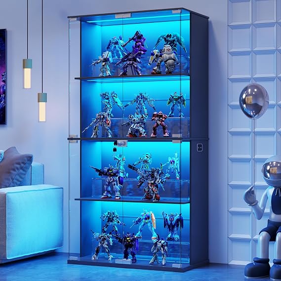 RGB Glass Display Cabinet with Lock