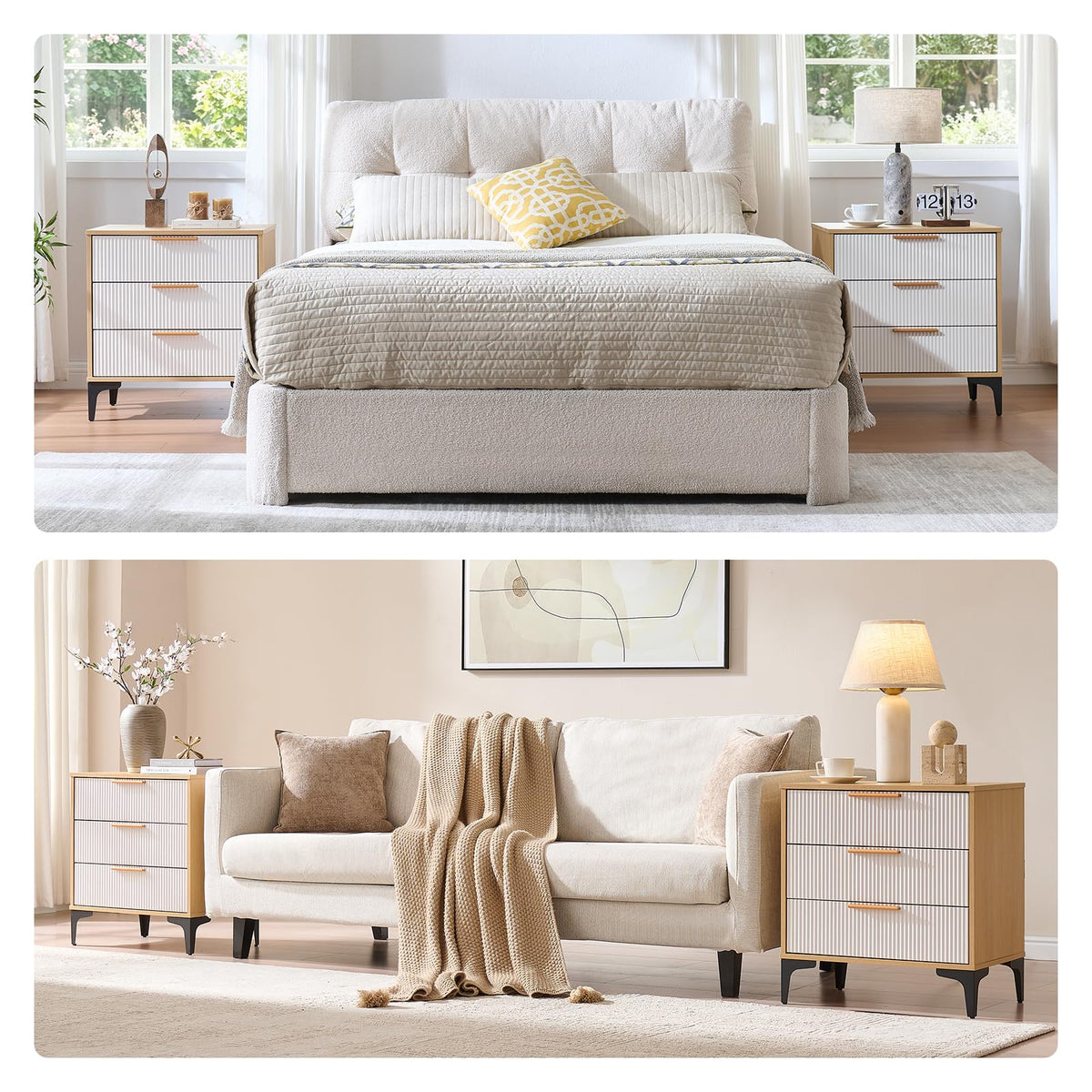 3-Piece Fluted Bedroom Set