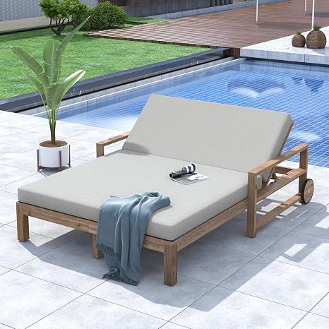 Acacia Wood Outdoor Daybed Sofa
