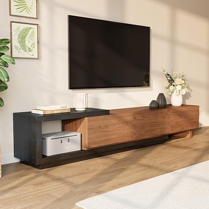 Extendable TV Stand for 65-100 Inch TVs with 3 Drawers & Storage