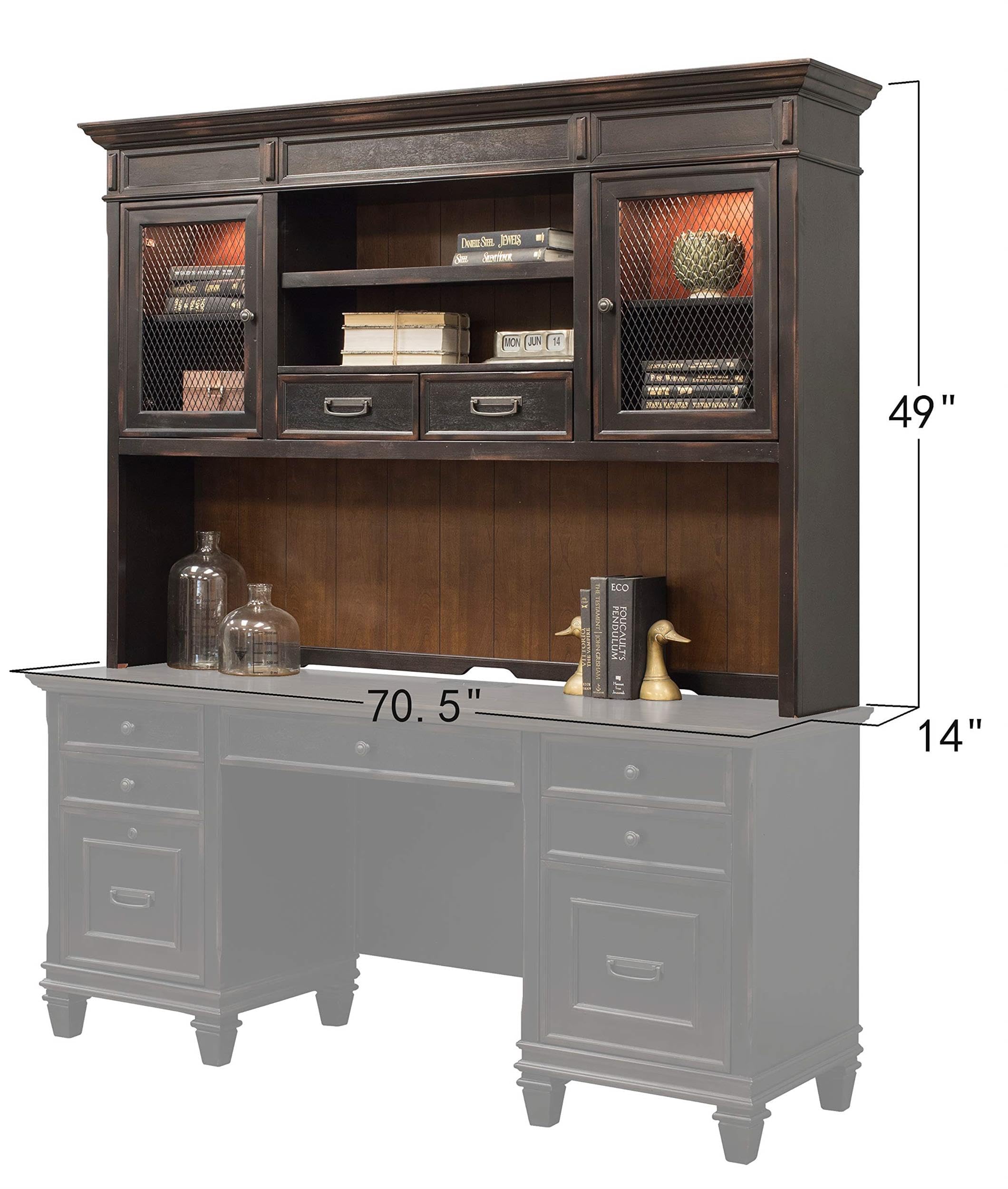 Hartford Wood Hutch with Wire Mesh Doors