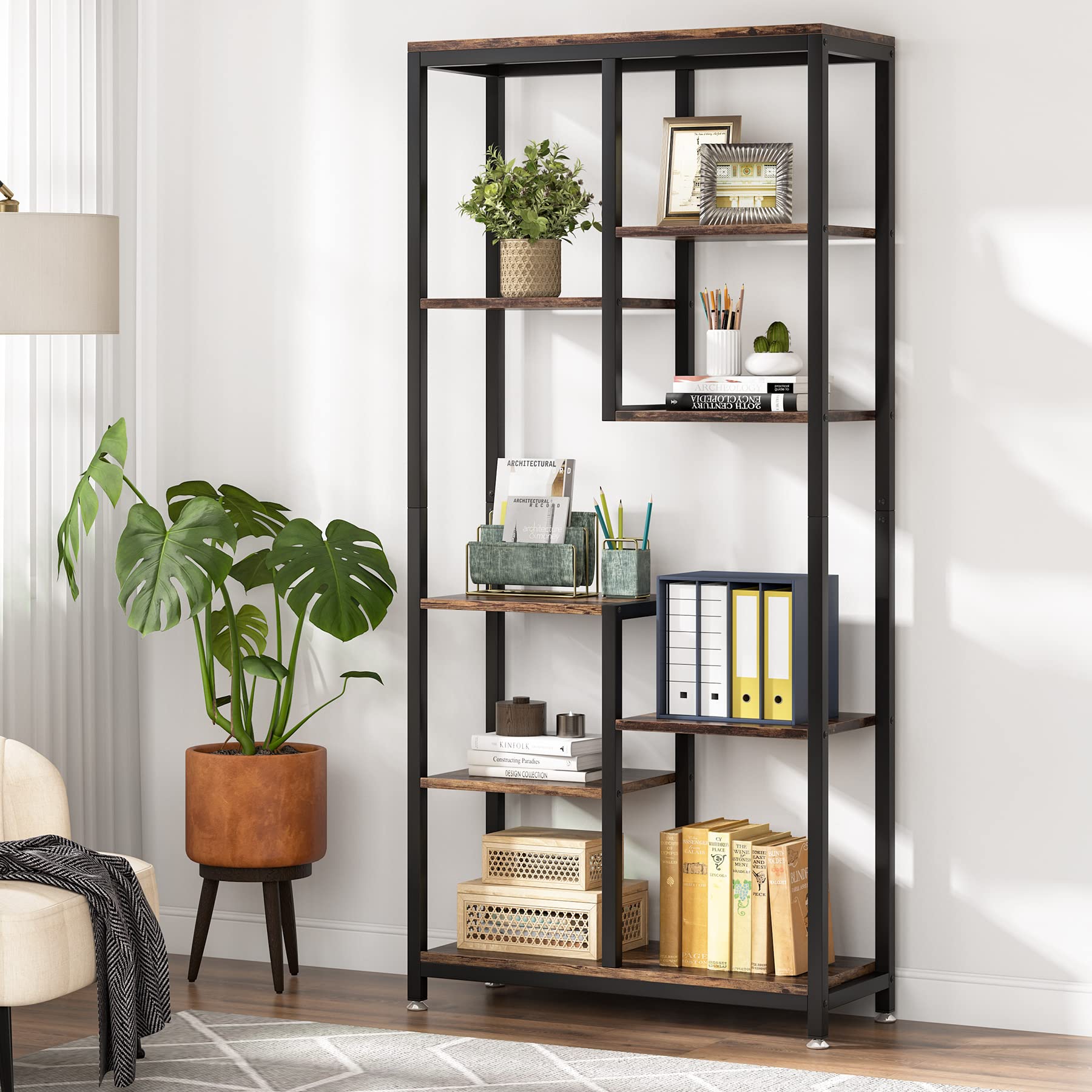 8-Shelf Industrial Bookcase