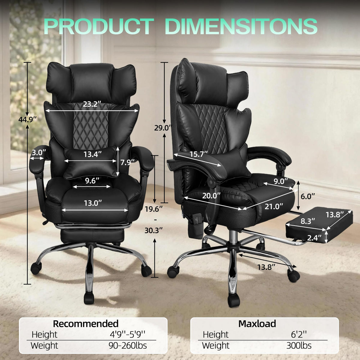 Big & Tall Massage Office Chair