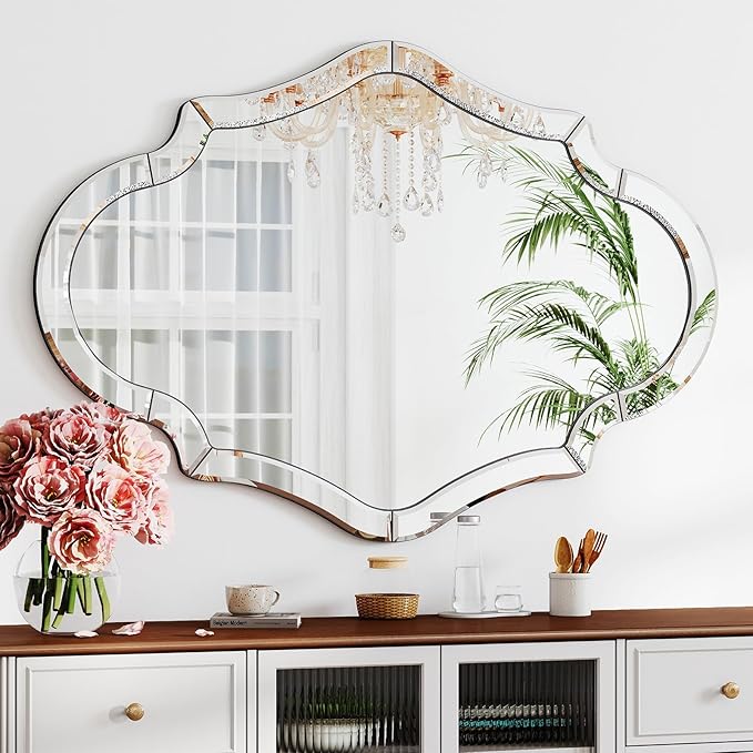 Scallop Beveled Wall Mirror