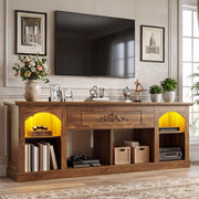 Walnut LED TV Stand
