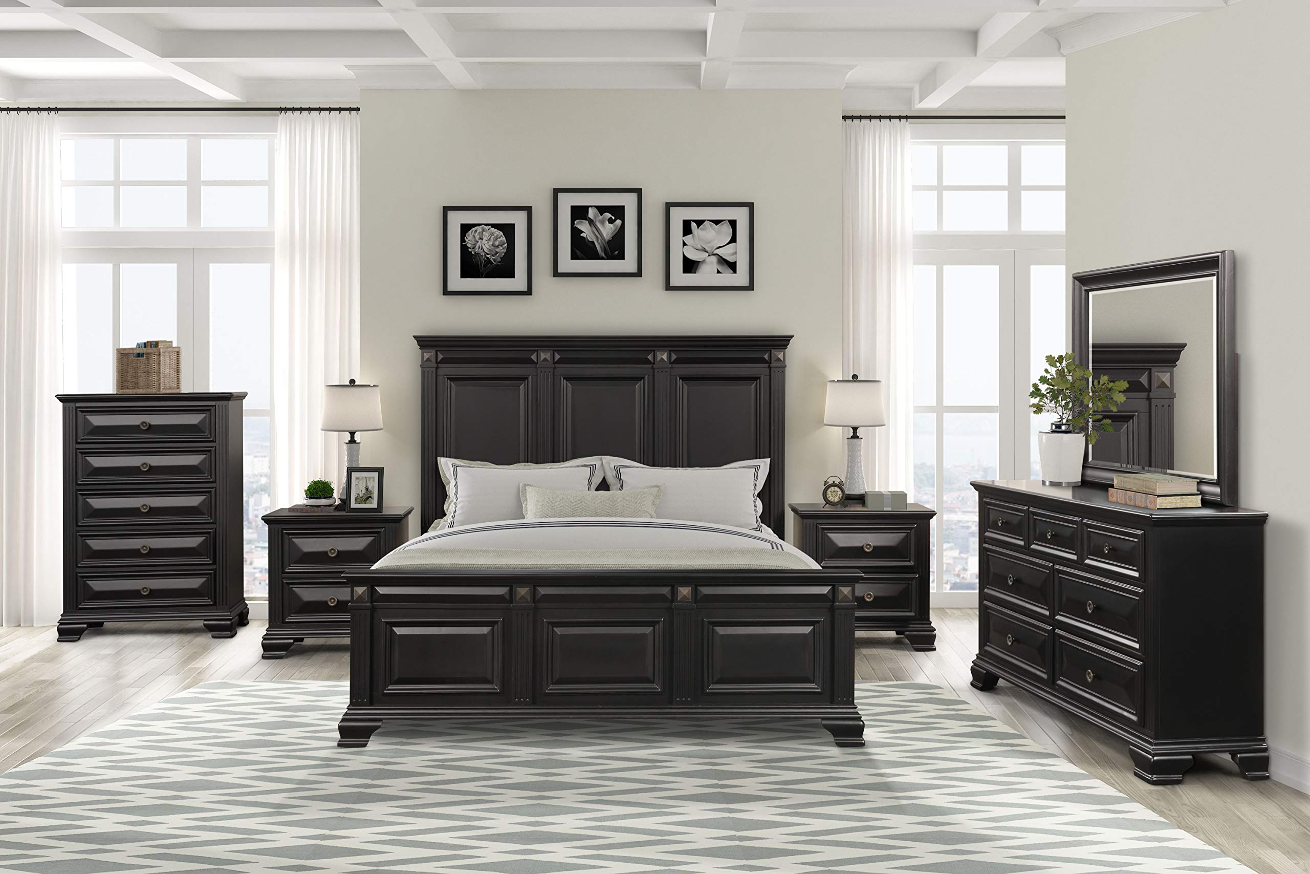6-Piece King Bedroom Set with Panel Bed
