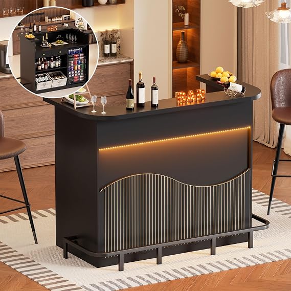 U-Shaped LED Bar Cabinet