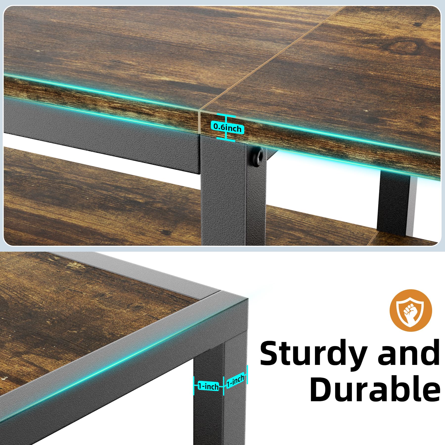 75.2" 3-Tier TV Stand for Up to 85" TVs