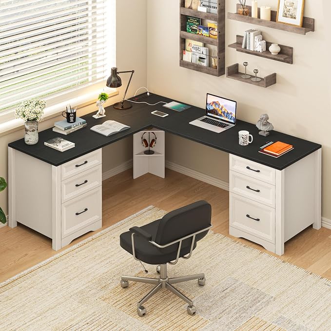 L-Shaped Farmhouse Desk