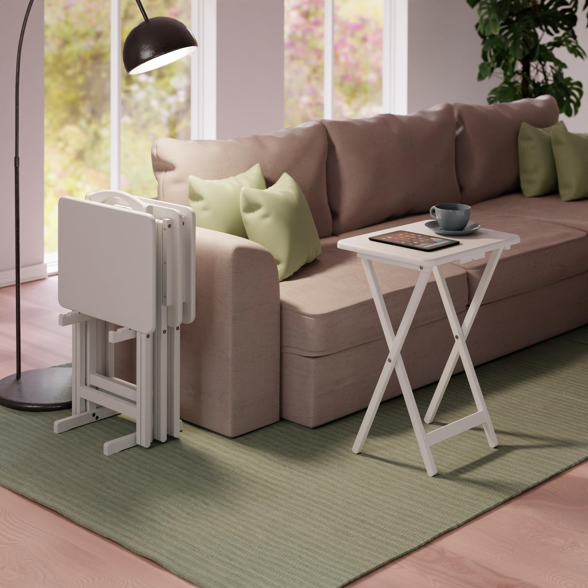 Foldable TV Tray Table – Height & Tilt Adjustable