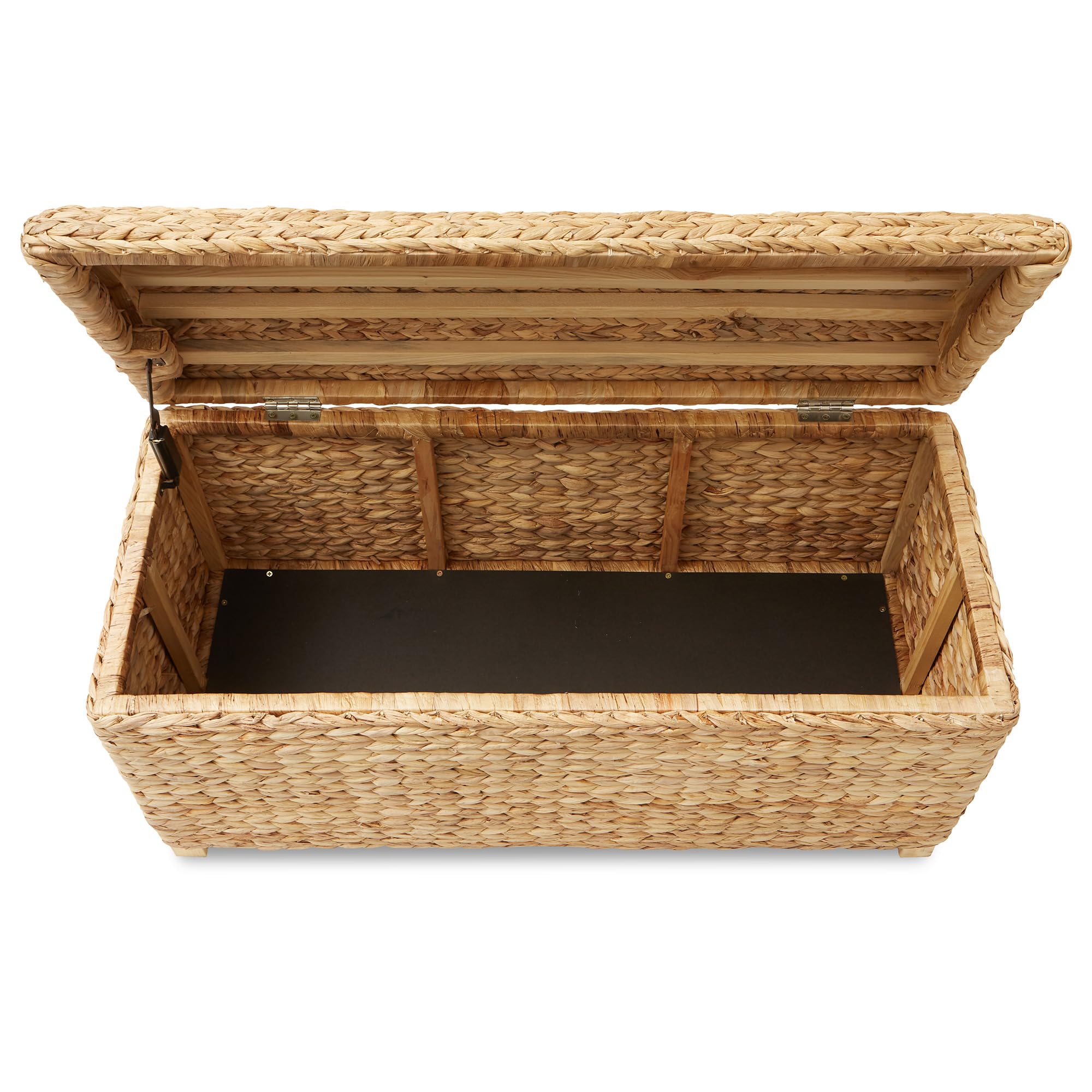 Water Hyacinth Storage Trunk with Curved Lid
