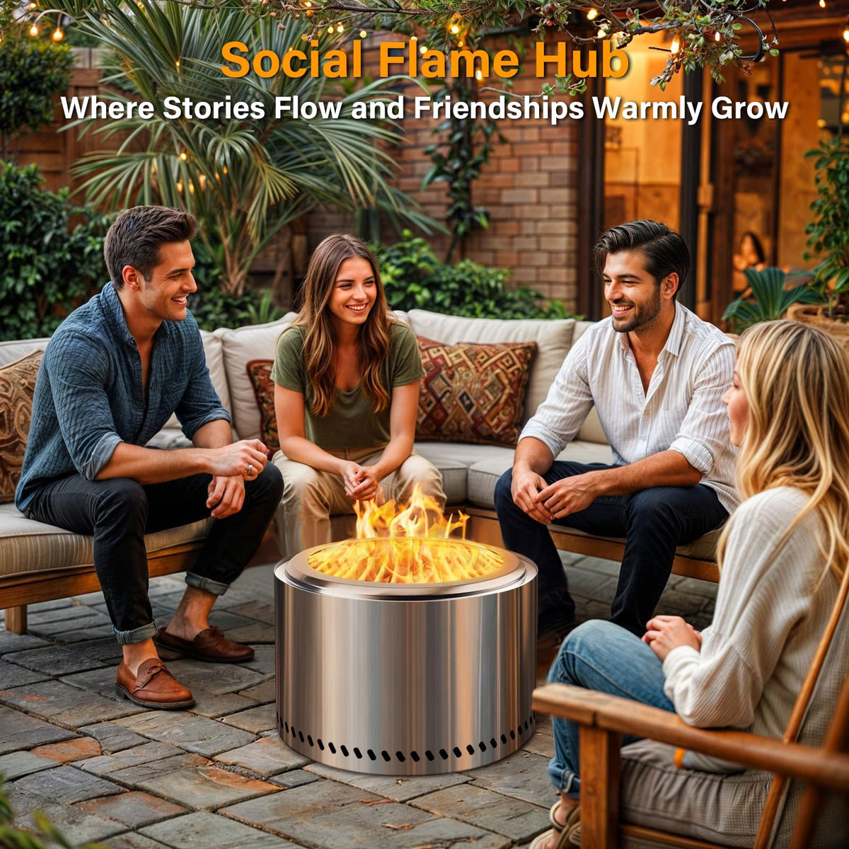 Smokeless Fire Pit with Stand