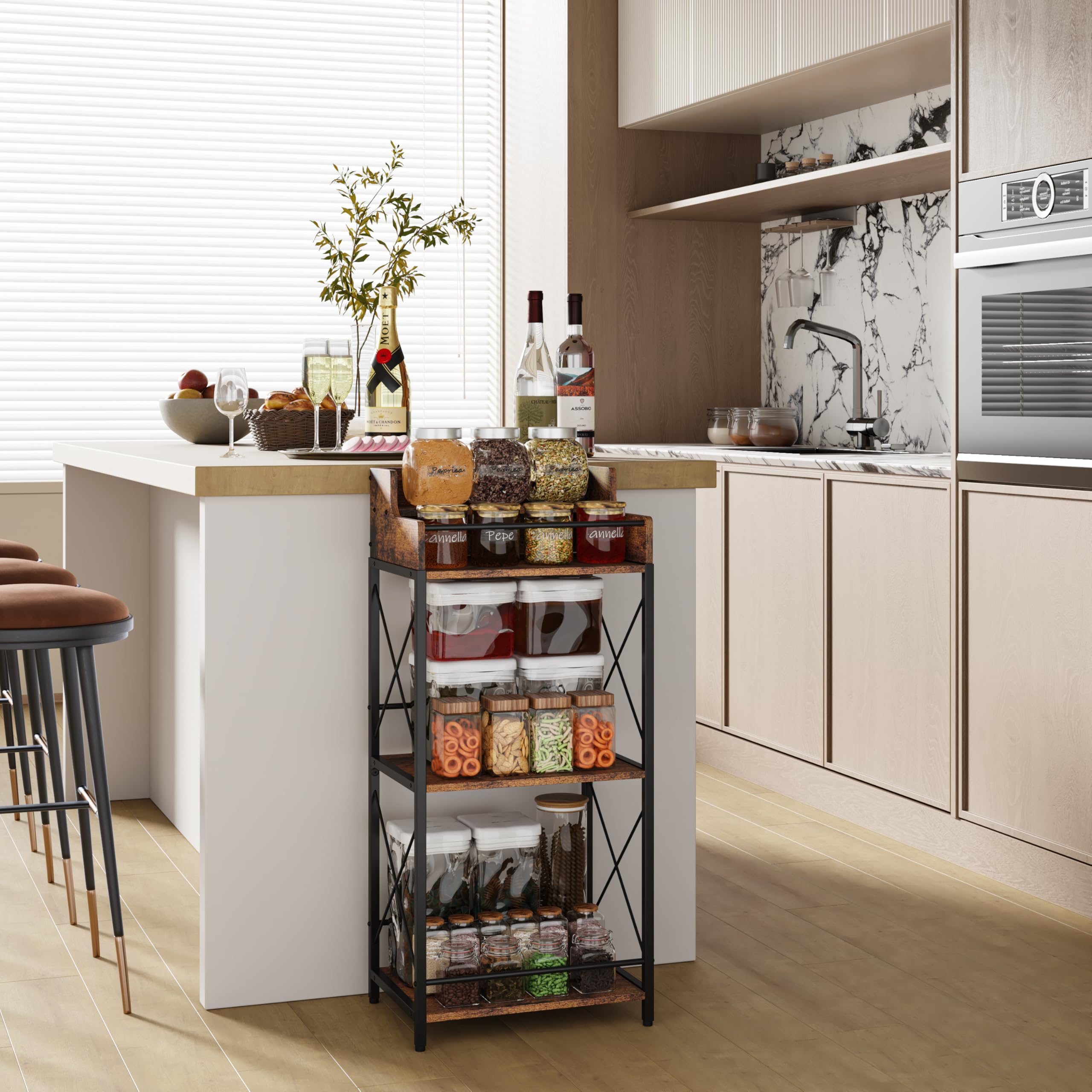 3-Tier Industrial Countertop Shelf