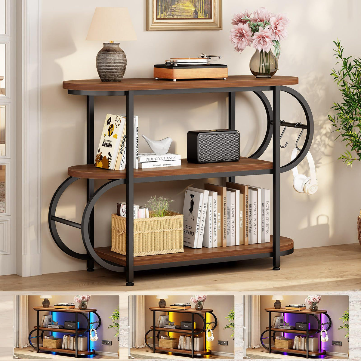 3-Tier Low LED Bookshelf