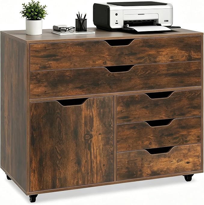 5-Drawer Rolling Storage Cabinet
