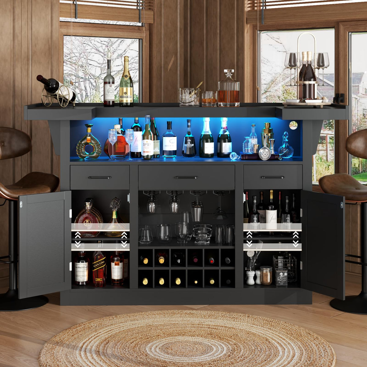 LED Wine Bar Cabinet
