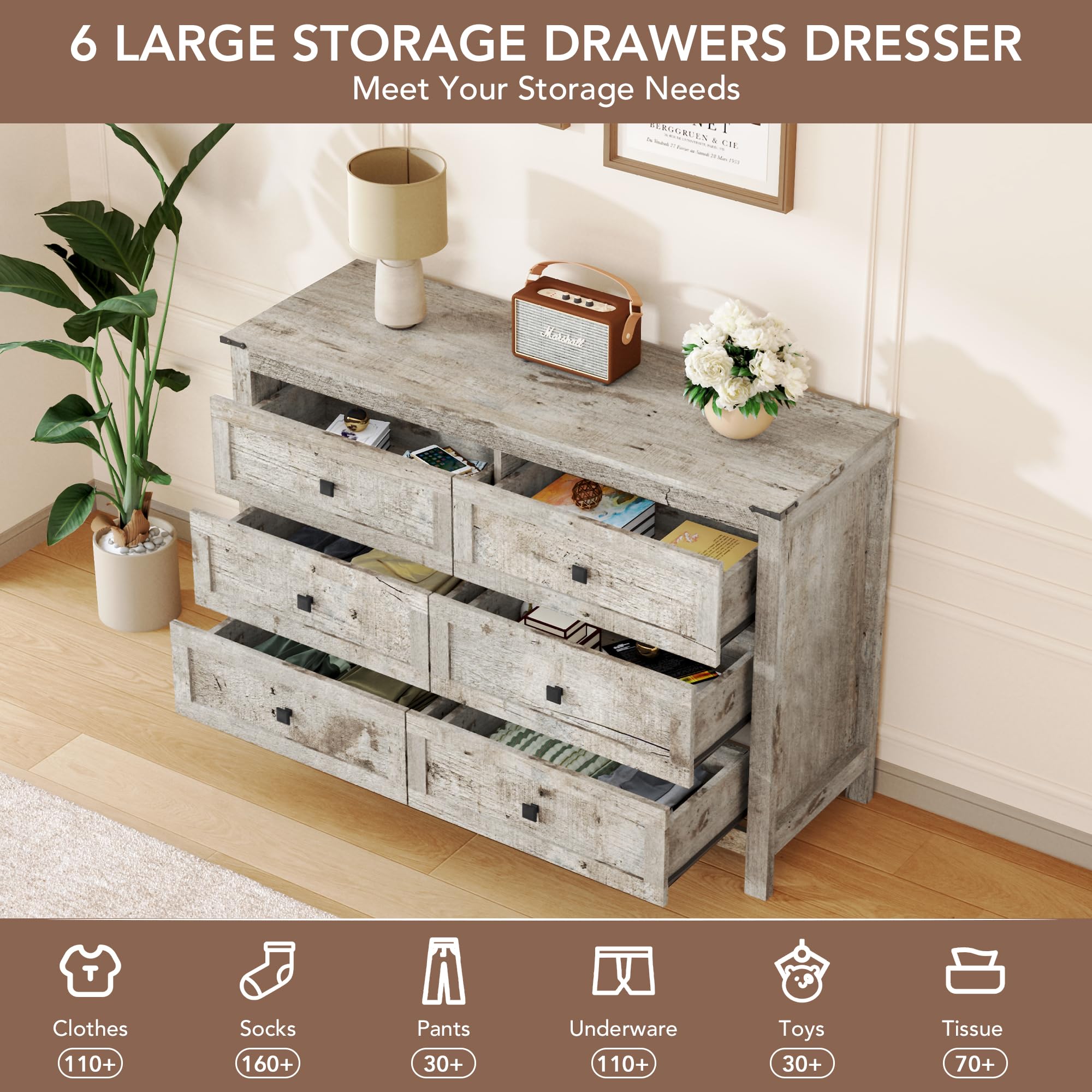 3-Piece Bedroom Dresser & Nightstand Set