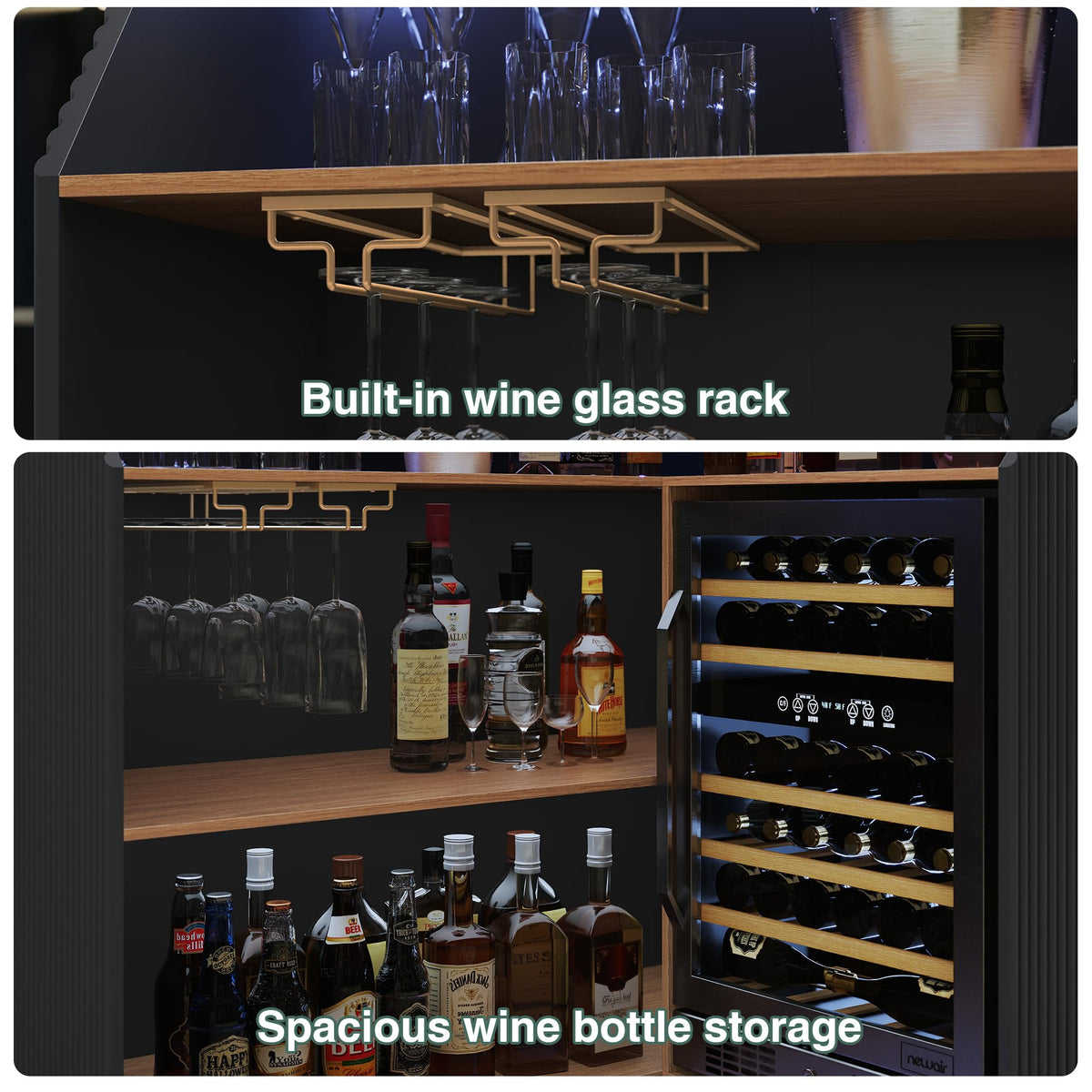 L-Shaped LED Home Bar Table