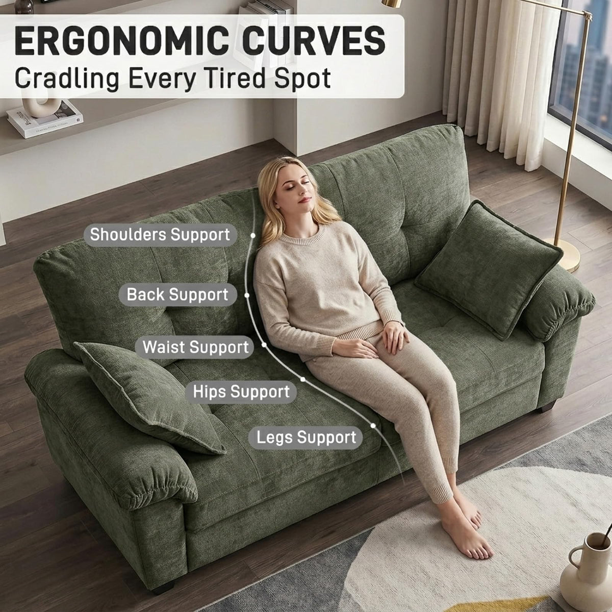 Modular Chenille Loveseat