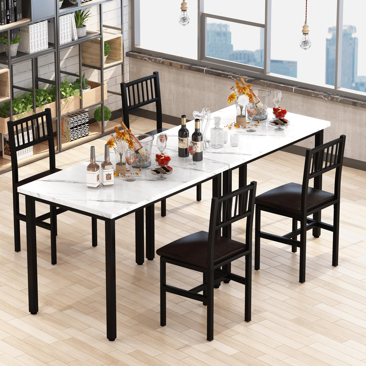 White 3-Piece Dining Table Set