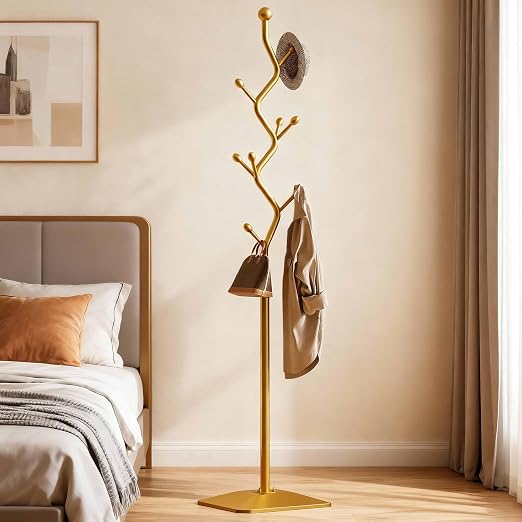 8-Hook Metal Coat Rack