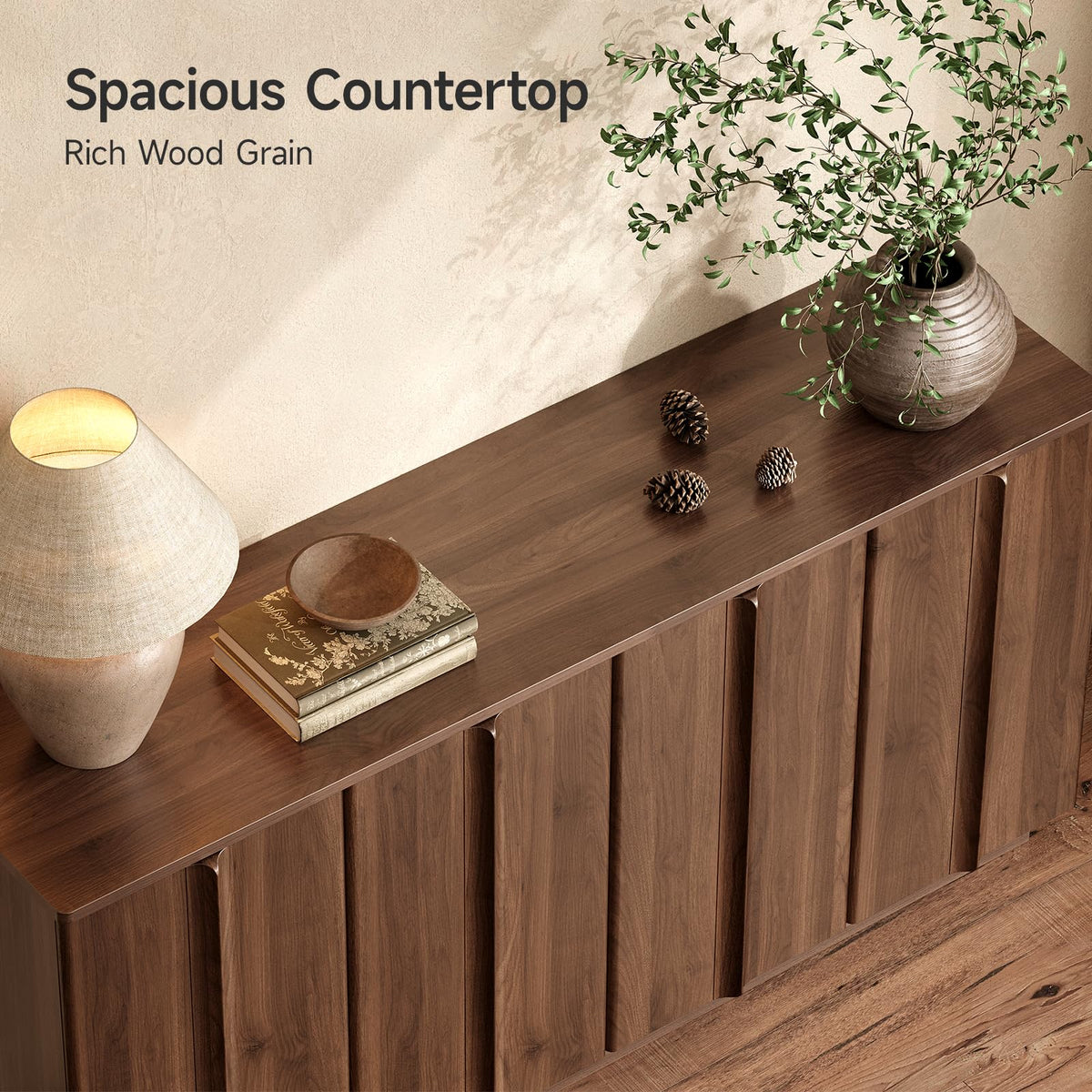 Fluted Walnut Sideboard