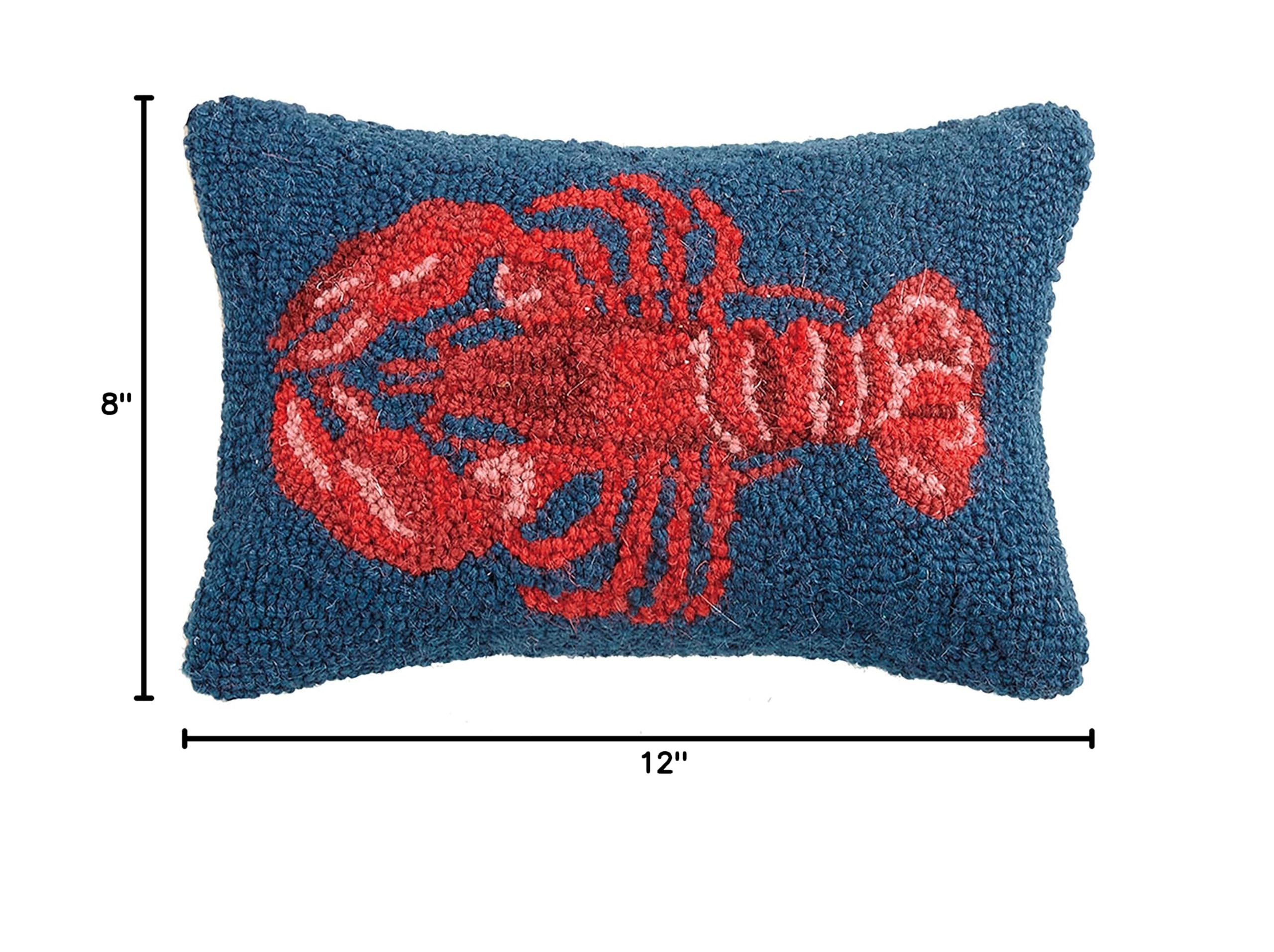 Peking Handicraft 30PA285C12OB Lobster Hook Pillow, 8X12 Throw Pillow