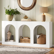 70.9" Arched Console Table with 3 Shelves