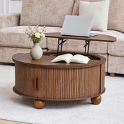 Round Lift-Top Coffee Table with Storage