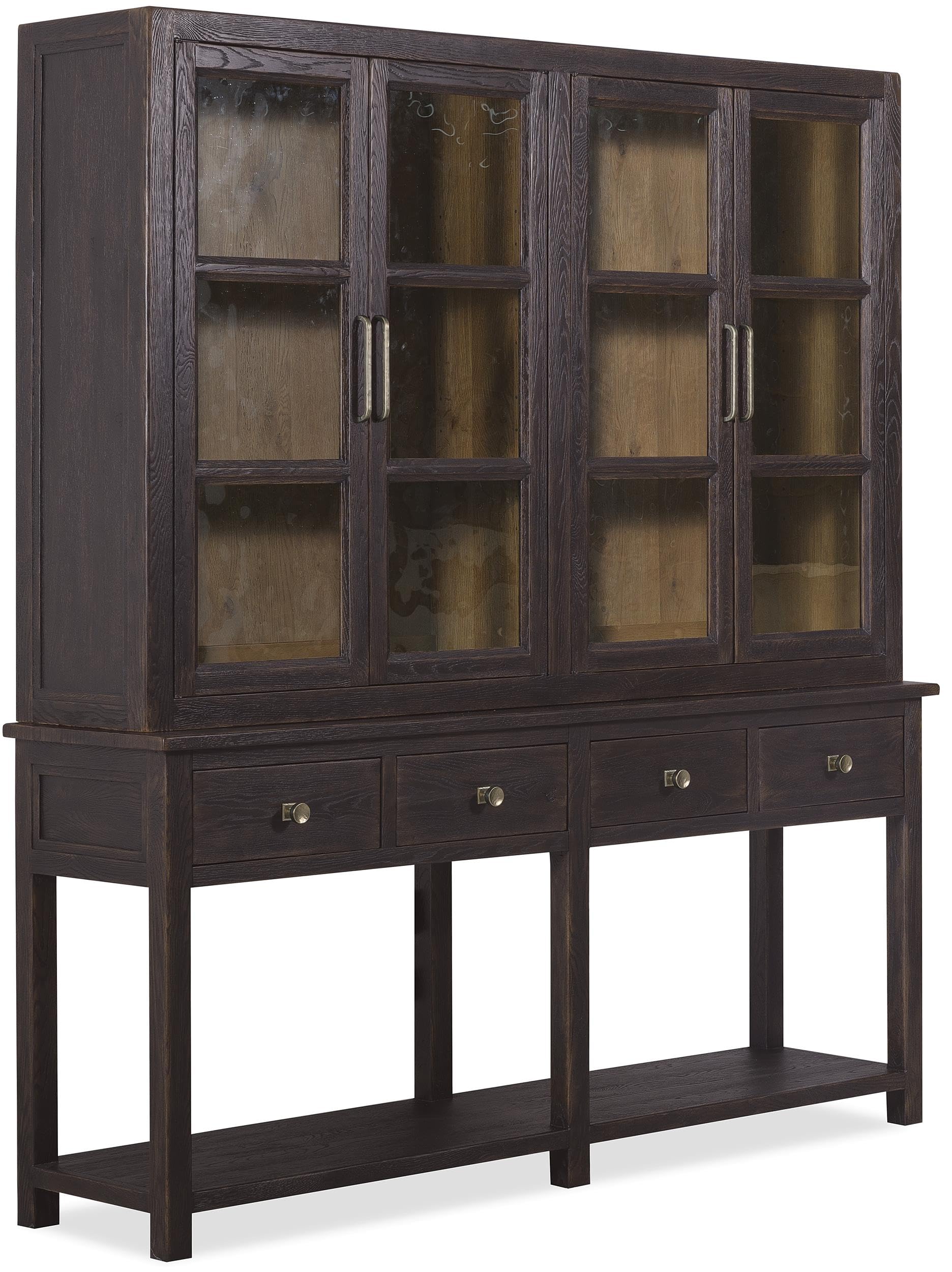 Hooker Driftwood Display Sideboard in Black Wood Furniture