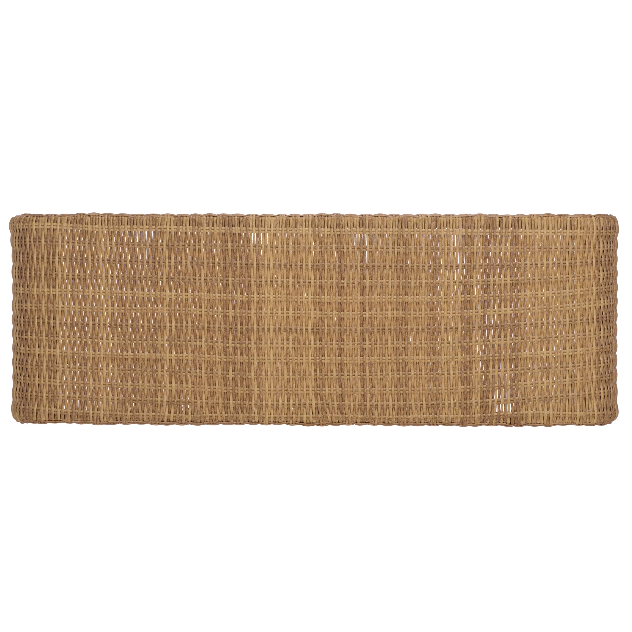 Handwoven Wicker Patio Bench – Fully Assembled
