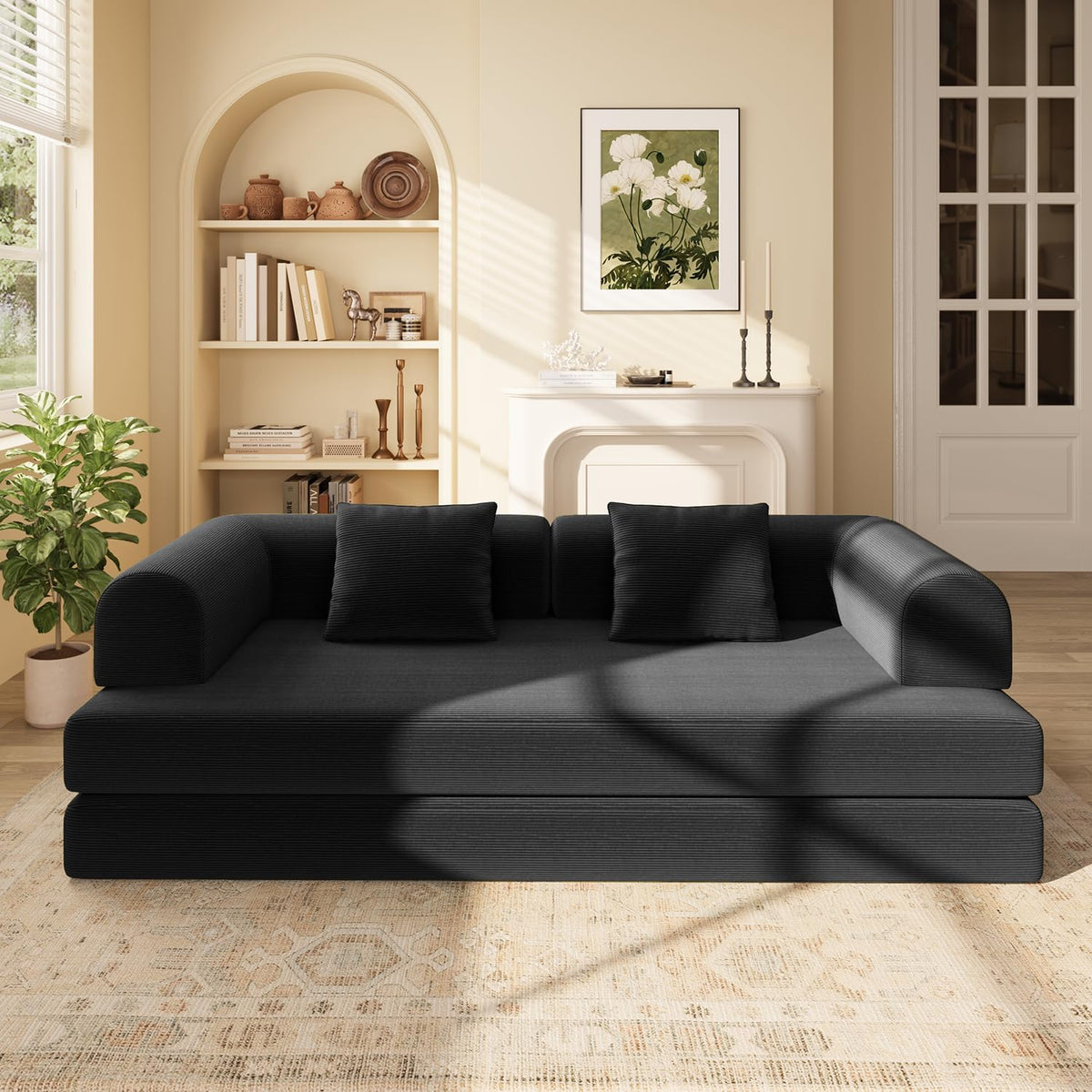Ahomly 78.8'' Convertible Sofa Bed,5-in-1 Boneless Couch, No Assembly
