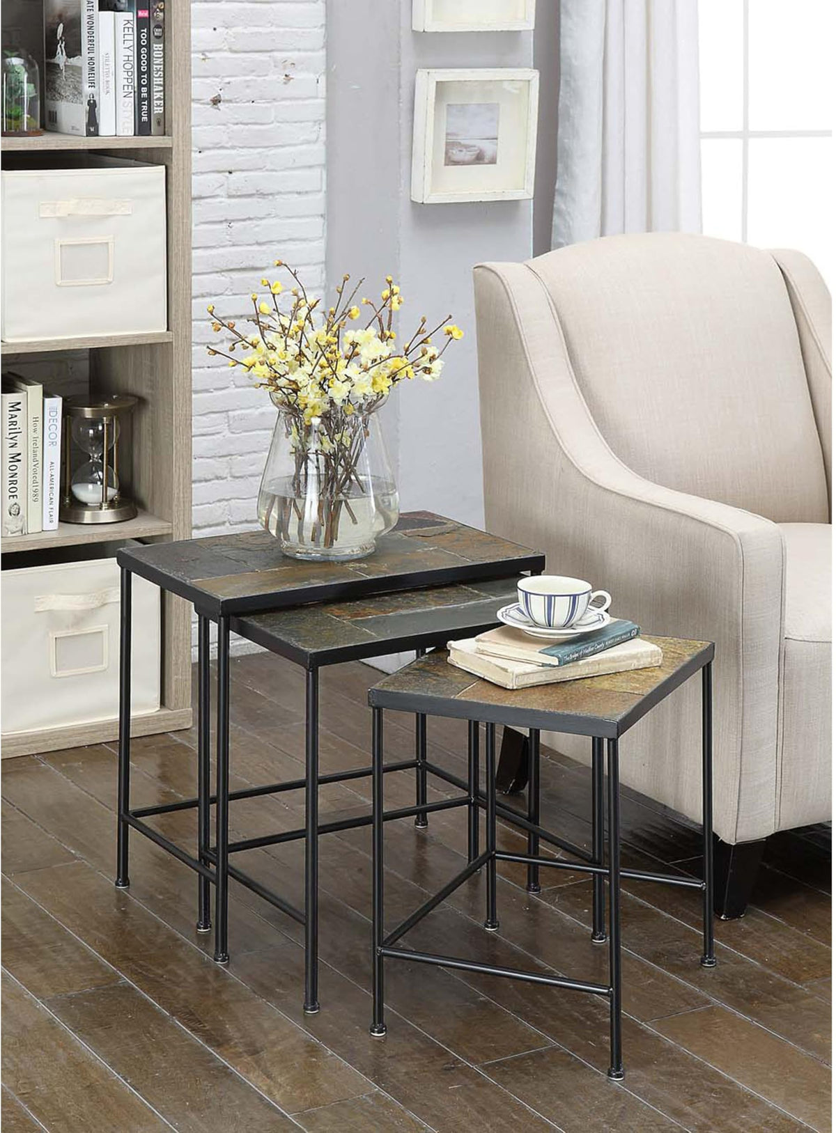 Slate Nesting Tables Set of 3