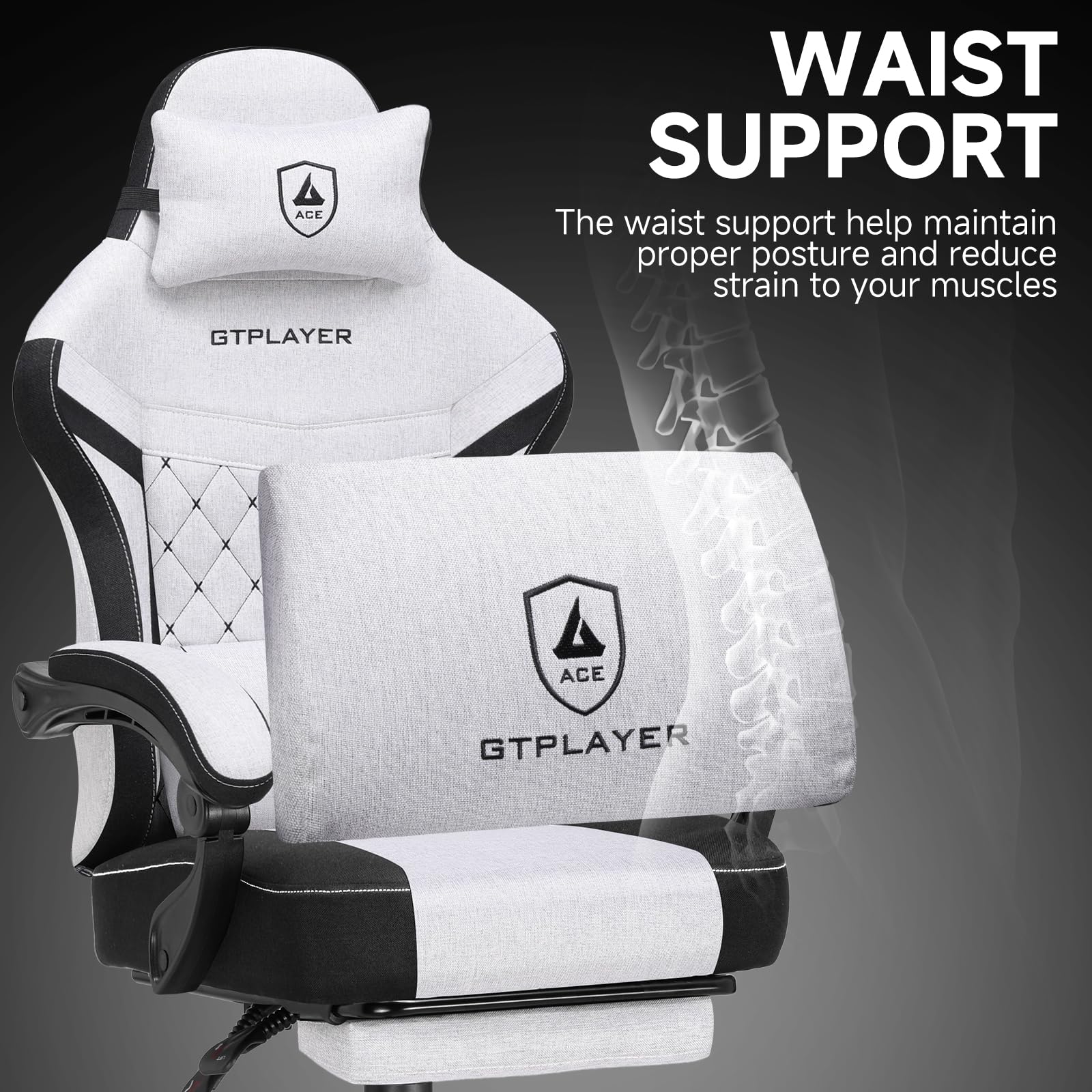 Fabric Gaming & Office Chair with Pocket Spring Cushion