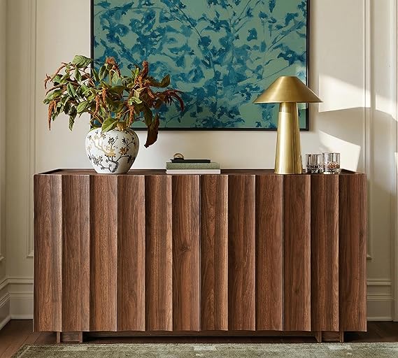 Fluted Sideboard Buffet Cabinet 65"