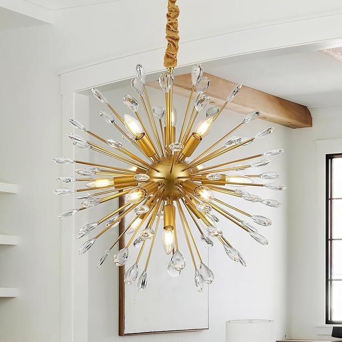 Gold Sputnik Chandelier – Multi-Light Starburst Ceiling Light